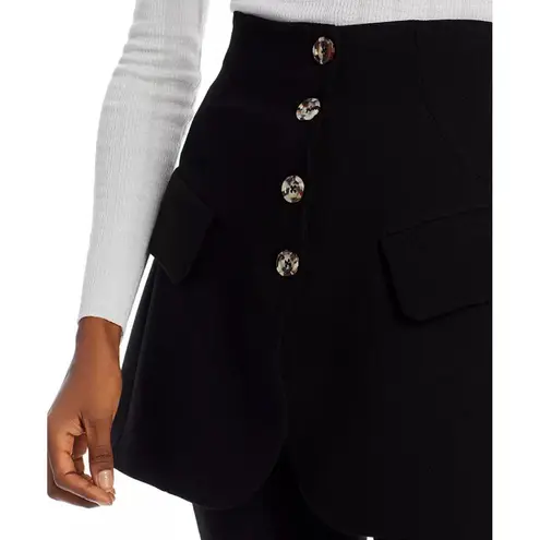 Women's A.W.A.K.E. MODE Skirted Ponte Overlay Flare Pants size 42 in Black Glam