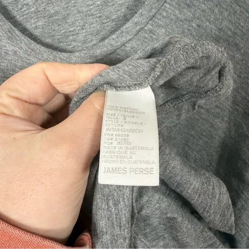 James Perse Women’s Classic Scoop Neck Slub Tee in Grey Size L (3)