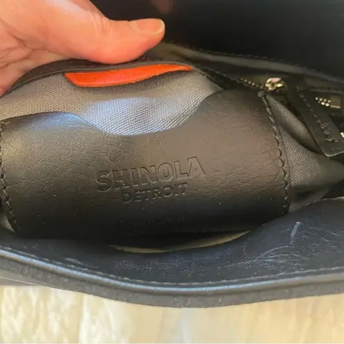 Shinola Detroit Suede Leather Saddle Bag Purse Black NEW