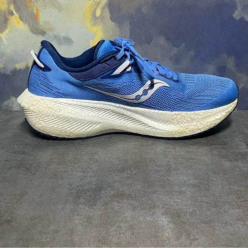 Saucony Triumph 21 S10882-33 Women’s Blue Running Shoes Size 10
