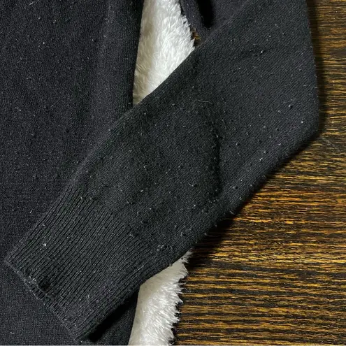 J.Crew  Black Wool and Cashmere Button Front Sweater Cardigan