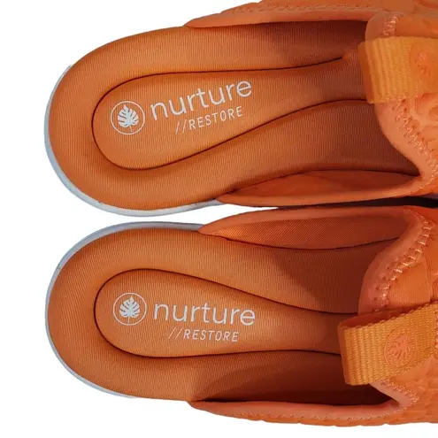 Nurture Restore Womens 7.5 Mead Neon Orange Slip On Comfort Shoes