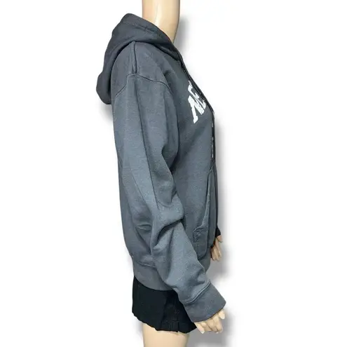 Womens New York NYC Hoodie Pullover Hooded Sweatshirt Oversized Sporty Gray