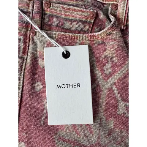 MOTHER Flared Jeans Women's Printed Bootcut Denim Orange Pink Pattern Size 27