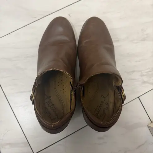 Natural Soul Women's Candie Ankle Boots Brown Faux Leather 9.5 M