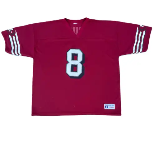 Vintage 90s San Francisco 49ers Logo 7 Steve Young #8 Red Jersey Size XXL