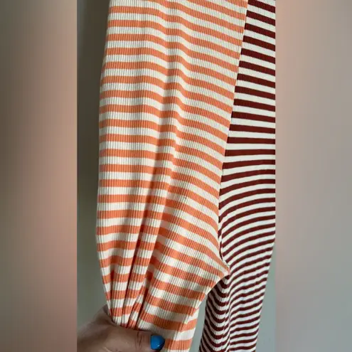 Color Block Striped Henley Sleeveless Wide Leg Jumpsuit MEASUREMENTS Size undefined