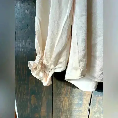 NWT Nanette Lepore Long Sleeve Blouse‎ Office, Going out, High Neck A27 White Size M