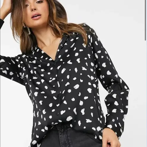 Missguided  long sleeve relaxed satin shirt 2