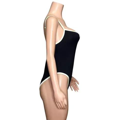 MONDAY SWIMWEAR Ravello One Piece Swim, Blavk/Ivory, Large Black