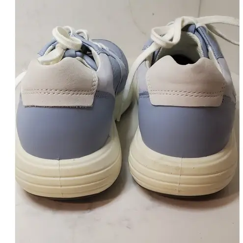 Ecco EUC Women’s Runner Sneakers Leather Light Blue Size 11 Wide EU 42 Inserts