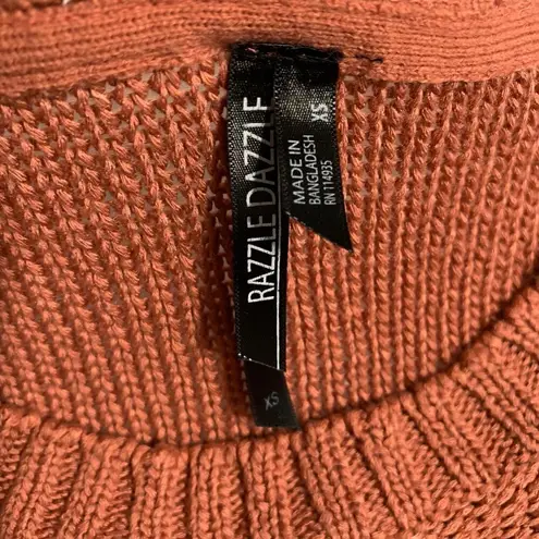 Razzle Dazzle Burgandy LongSleeve Crewneck Sweater Red Size XS