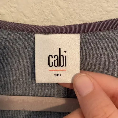 CAbi  Easy Hoodie Top Womens Small Blue Style Step Hem Slate