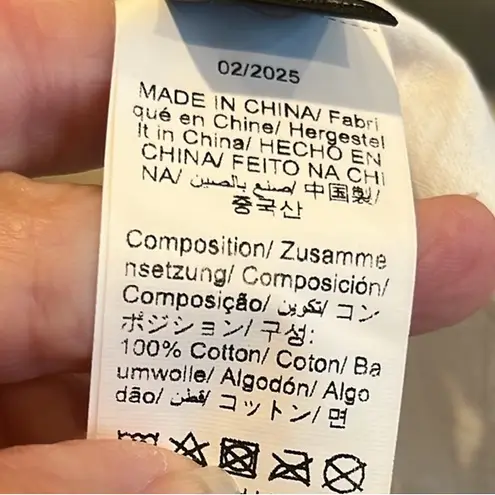 Embroidered Cotton Off White Ruffle Neck Short Sleeve Blouse New Size XS - Image 7