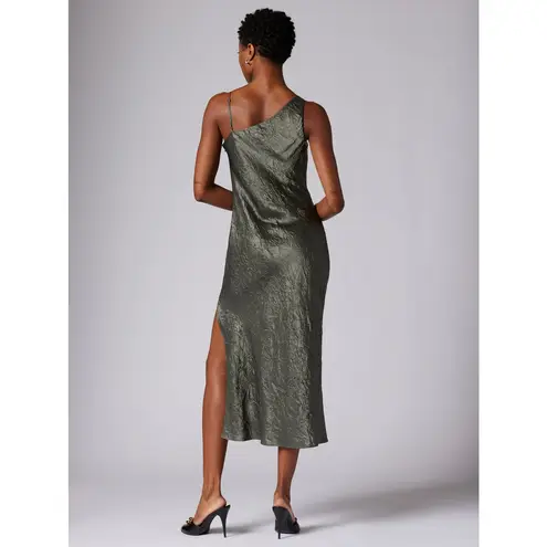 Equipment Femme Aurore Crinkle Wrap Dress Castor Grey Size 6 NEW