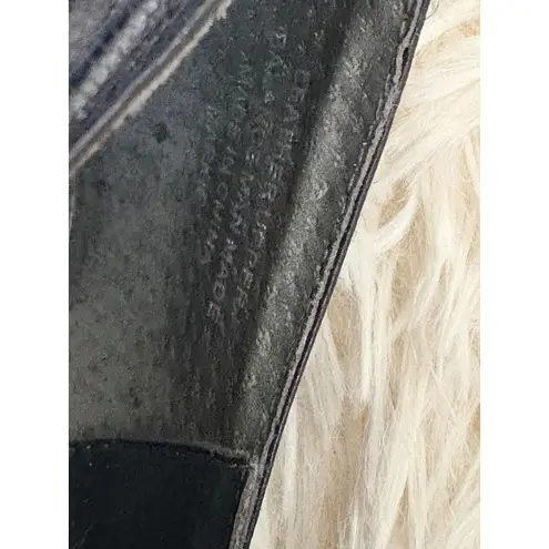 Karen Scott Black Leather Pumps Square Toe Heels Classic Bow Shoes Women 7