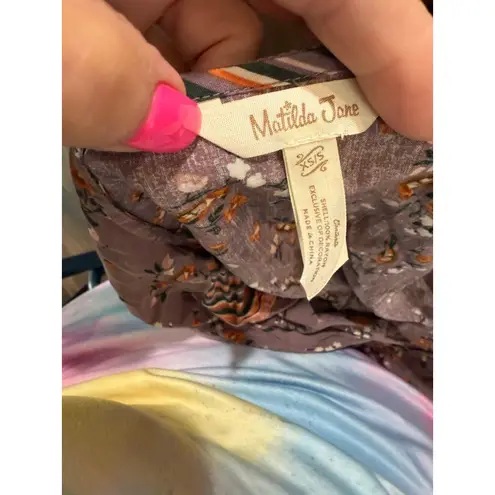 Matilda Jane Women's Purple Floral Kimono XS