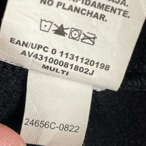 Avia Womens Brushed 1/4 Zip Top and Leggings Workout Set Size Medium Black White