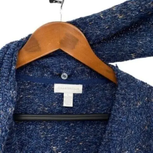 Charter Club Women’s Chunky Heathered Wool Blend Cardigan Sweater and Scarf