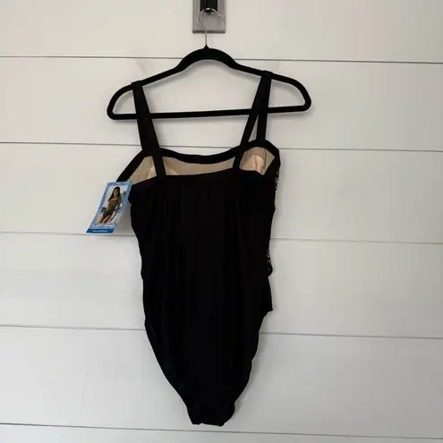 Vintage Beach Cabana Women’s Large Leopard Bust Enhancer Swimsuit One Piece New