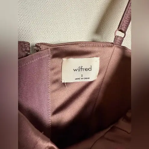 Wilfred Aritzia  Dazzle Satin Bustier Top in Mauve Size 0 - Image 7