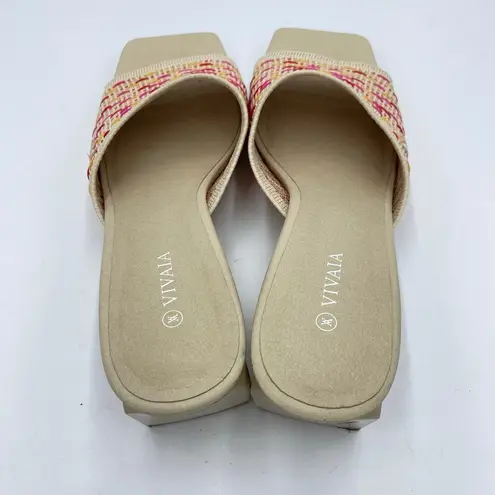 Vivaia Women Beige & Pink Knit Square