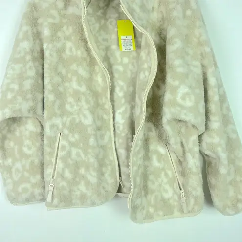 All In Motion NWT  Sherpa Jacket Beige Leopard Size Small S NEW