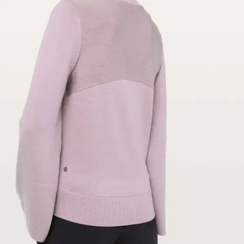 Lululemon  City Trek Turtleneck Smoky Blush merino wool cropped sweater size 6