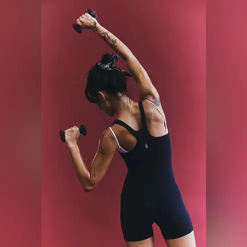 Free People Never Better Runsie NWOT Black Size L