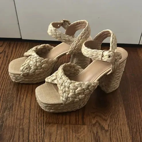 JustFab  Rosalie Heeled Espadrille Sandal size 9.5 new without box - Image 3