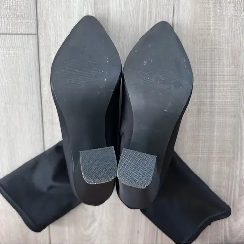 Nelly Sleek Black Heeled Boots EU 38 US 7.5