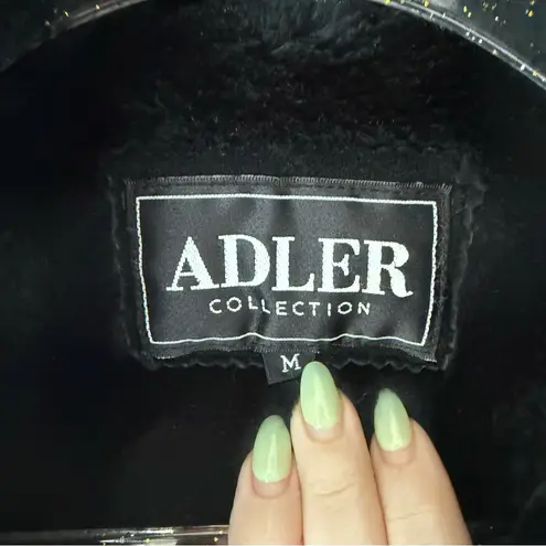 Vintage Adler Colelction Black Leather & Faux Fur Lined Jackets M Size M
