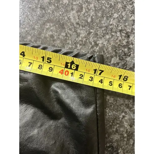 Karen Kane Wide Leg Faux Leather Pants Women's Size XL Gothic Rocker City Edgy