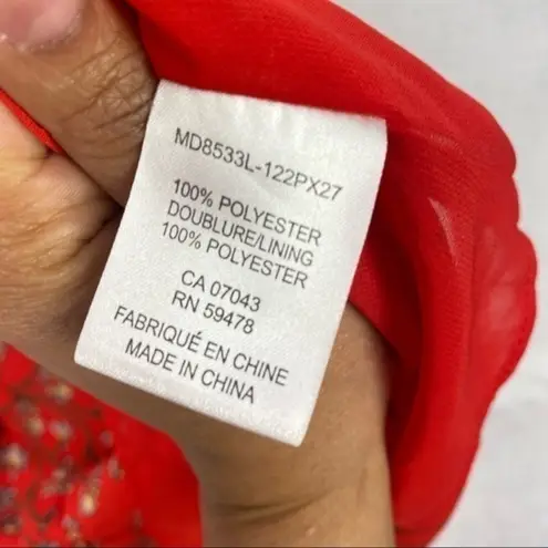 Tabitha Webb Dress Floral Cottagecore High Low Chiffon Feminine