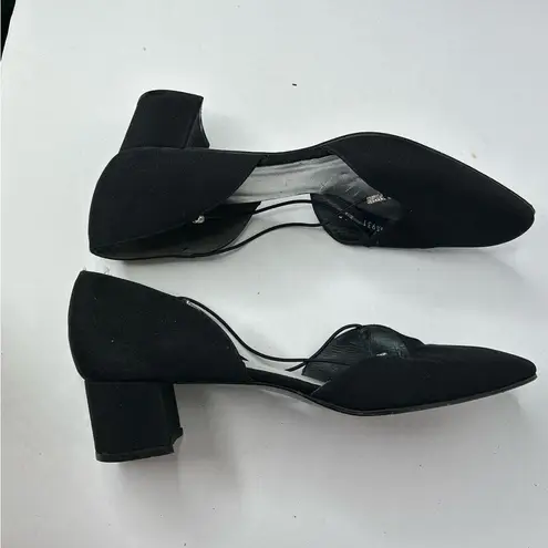 American Vintage Vintage 90s 1990s Black Chunky Heel Pumps Mary Jane Strap 9.5