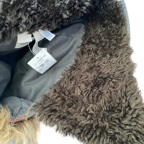 Abercrombie & Fitch  Plaid Trapper Faux Fur Hat NWTS Red Gray One Size o/s