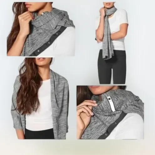 Lululemon  Vinyasa Snap Gray Women Scarf New OS