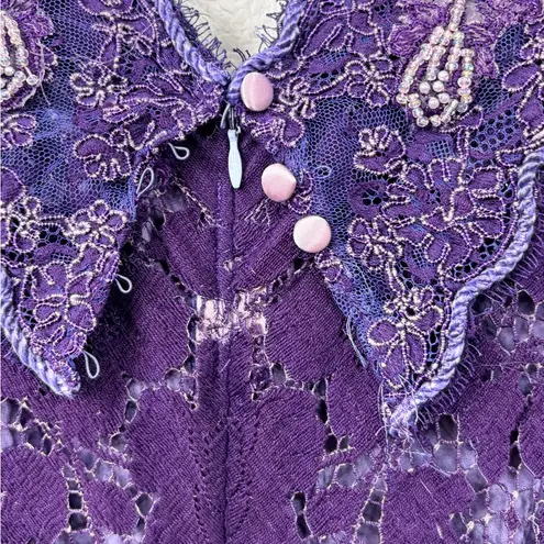 Martin McCrea Purple and Pink Quinceanera Princess Prom Dress HEAVY 6/8 Size M