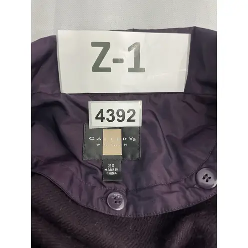 Gallery Womans Woman All Weather Coat 2 X Purple Zip/snap Front Pockets
