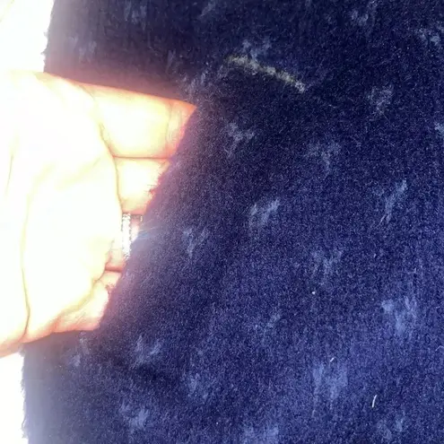 Artesanias Tuntaquimba Handmade Wool Moose Fair Isle Hoodie Sweater XS Blue