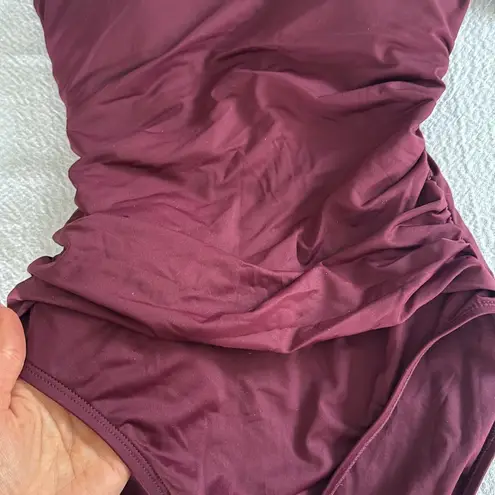 La Blanca Island Goddess Lingerie One Piece - Dark Cherry, Size 6, $83