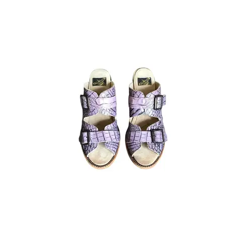 Freebird Caprice Purple Crocodile Print Heeled Sandals Size 9