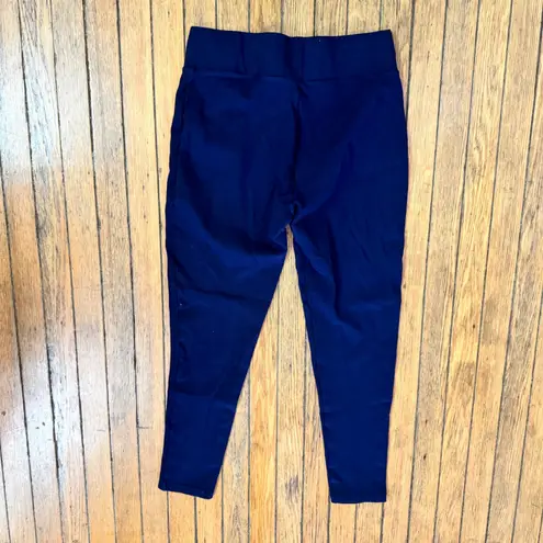 Seven Est 1964 Navy Blue Seamed Stretch Leggings Comfortable Athleisure L Size L