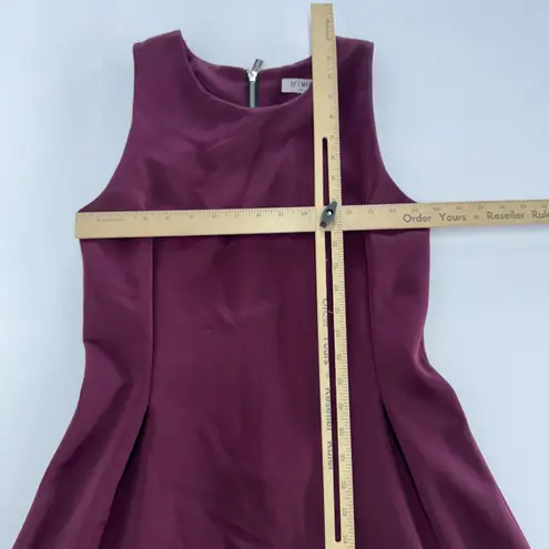 Of Mercer Dress Womens 8 Sleeveless Fit Flare Stretch Zip Back Classic Workwear Purple