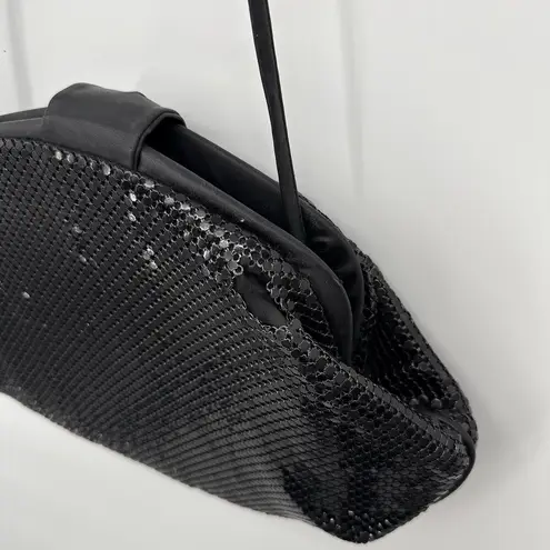 Unbranded Vintage Black Mesh Crossbody Purse Evening