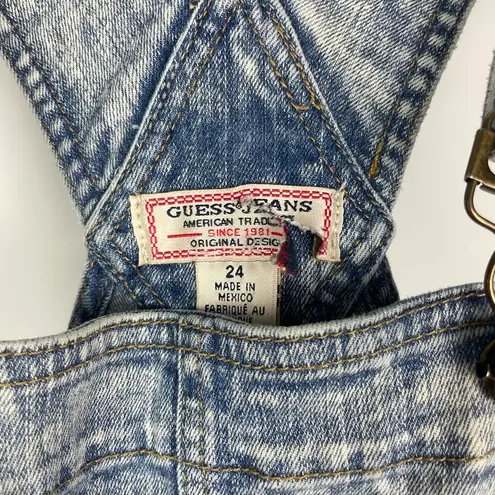 Guess  Jeans Blue Acid Wash Skinny Denim Overalls Pants