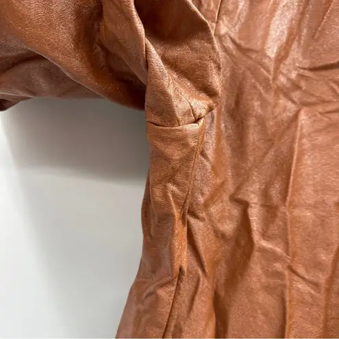 Slate + Willow RTR Brown Faux Leather High Rise Wide Leg Pants Sz XL