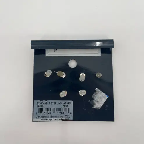 Belk  Silverworks Sterling Silver Stud Earrings Set of 3 NWT Mini Stackable Studs - Image 2