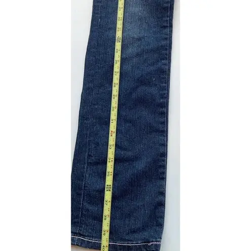 Vintage Be Girl Western Denim Jean Skirt Women’s Sz 3/4 Pink Embroidered Western Blue