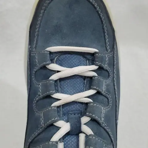 Lower East Side  Blue Suede Leather Shoes, Size 10